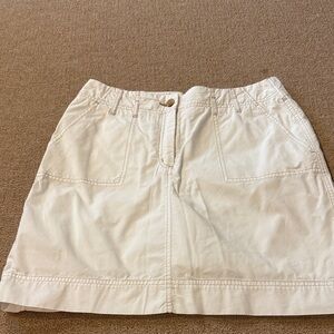 Lands' End Women's Cream Mini Skort